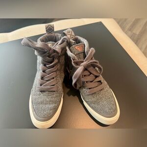 ROXY Grey Herringbone High-Top Sneakers - Women's Size 7